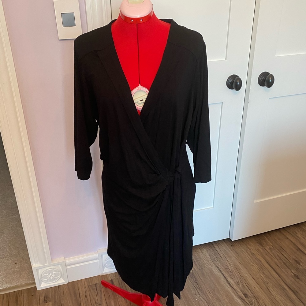 Tahiti Long Sleeve Wrap Dress